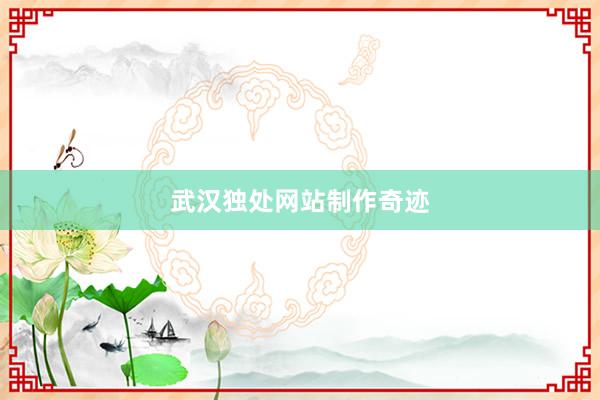 武汉独处网站制作奇迹